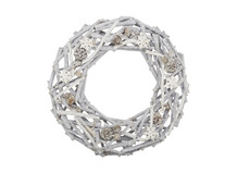 White Frosted Wreath