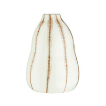 Beige With Brown Lines Glazed Vase