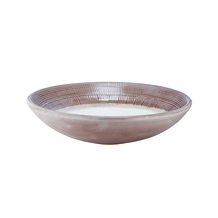 Large Dusty Pink Cream Fruit Salad Bowl