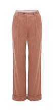 Womens Peach Cord Trousers