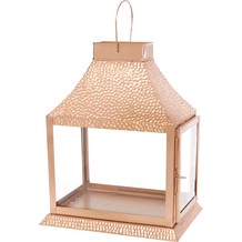 opper Tone Hammered Lantern