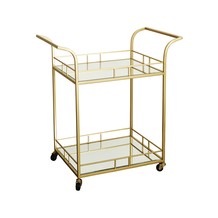 Mirrored Gold Drinks Trolley