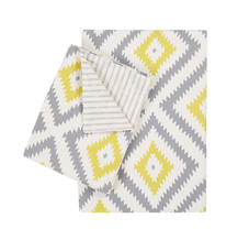 Yellow and Grey Geometric Bedding