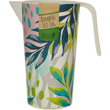 Green Patterned Bamboo Jug