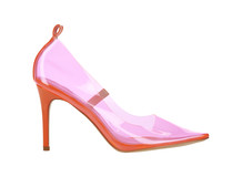 Pink Vinyl Heels