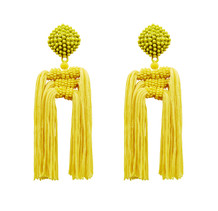 YELOW TASSEL EARRINGS
