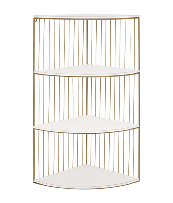 Gold Wired Corner Shelves