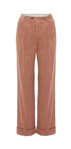 Womens Peach Cord Trousers