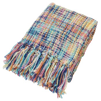 Multicoloured Knitted Throw