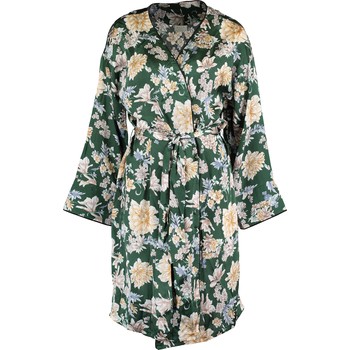 Green Floral Kimono Dressing Gown