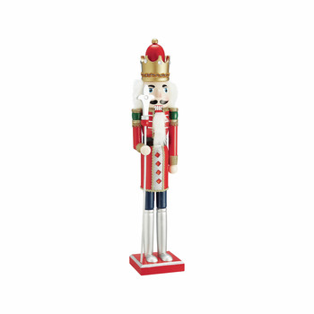 Red Toy Soldier With Crown Silver Stick