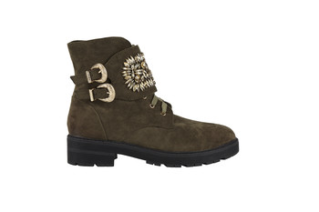 Green Suede Boots