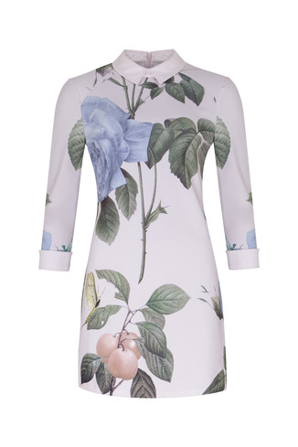 Rose Nude Pink Floral Dress
