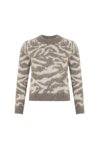 Zebra Print Grey Jumper