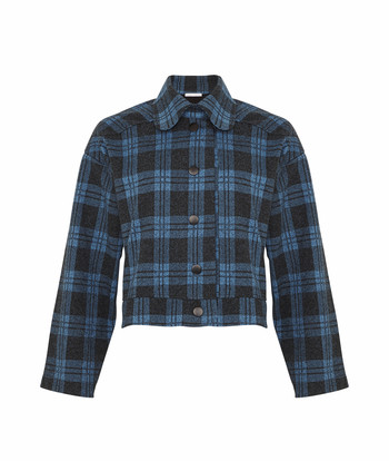 Blue checked jacket