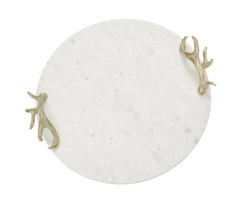Marble Board with Gold Antler Handles