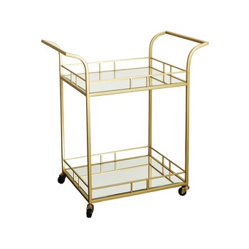 Mirrored Gold Drinks Trolley
