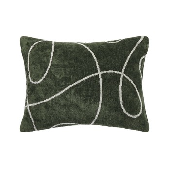 Green And White Small Cushion