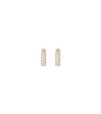 Pearl And Gold Hoop Earrings