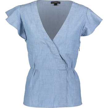 Blue Denim Peplum Top
