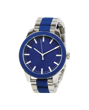 BLUE AND SILVER WATCH