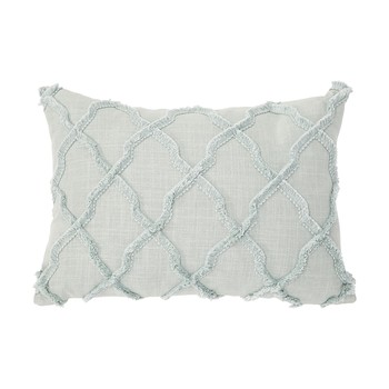 Small Light Blue Diamond Cushion