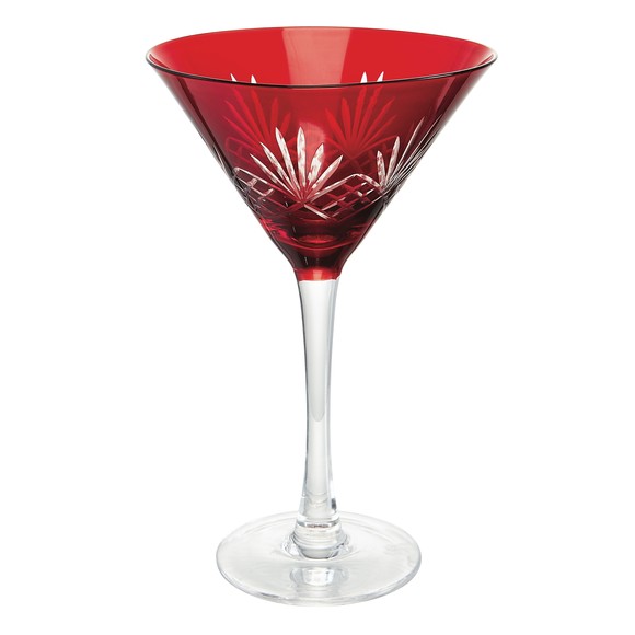 Red Crystal Martini Glass